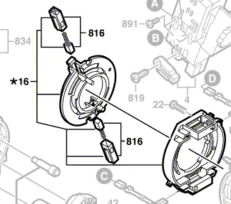 Couronne porte balais réf. 2 604 337 104 BOSCH